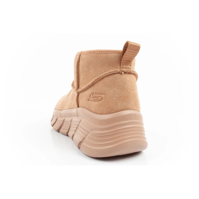 Skechers women's winter boots, insulated leather ankle boots, brown Skechers