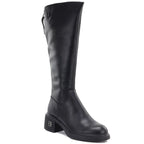Women's leather ankle boots, black, Vinceza FIO27-67056