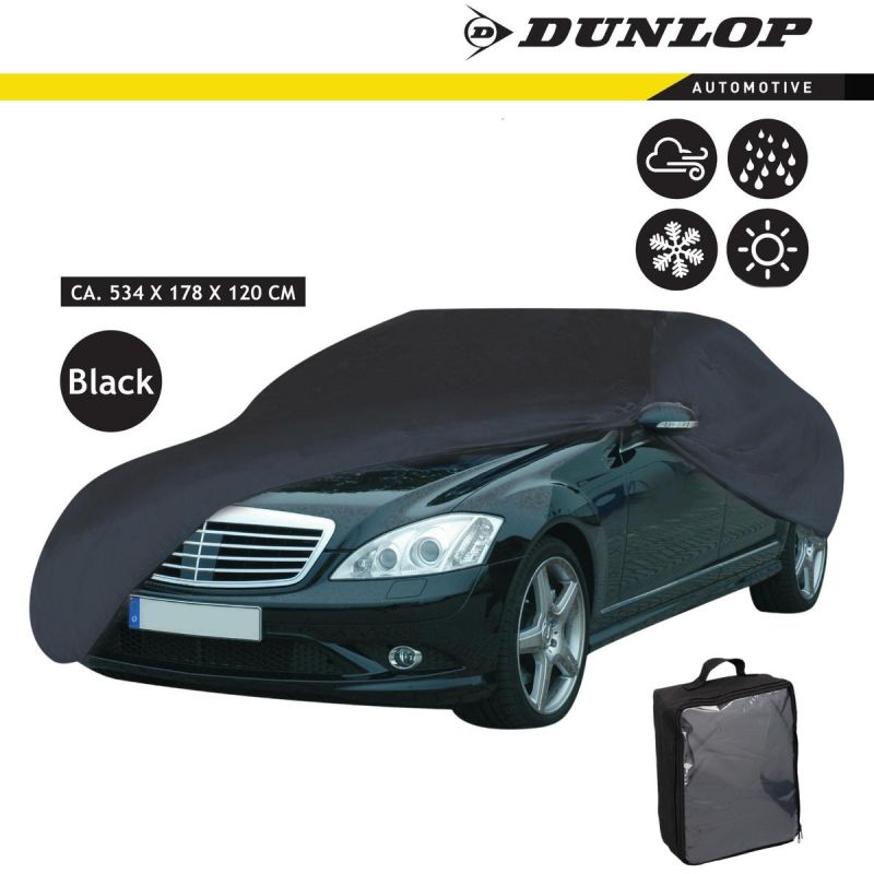 CAR COVER 534X178X120CM PEVA DUNLOP BLACK Dom I Ogród/Auto Your Sports Performance