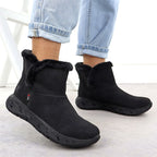 Rieker M6554-00 Waterproof Women's Snow Boots with Fur Trim, Black Footwear Your Sports Performance