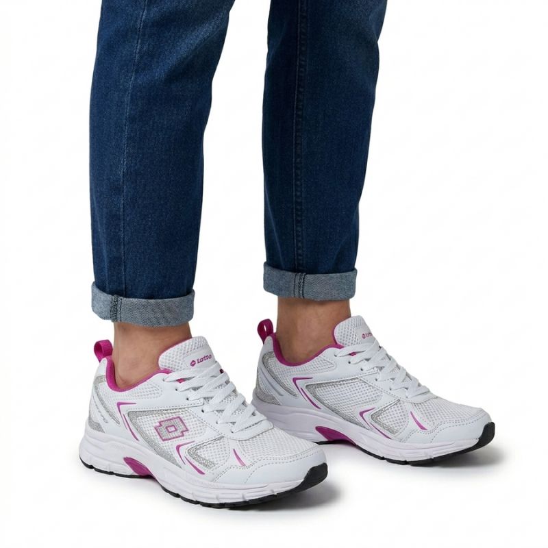 Lotto KITAURA women's white pink sneakers sports shoes Lotto