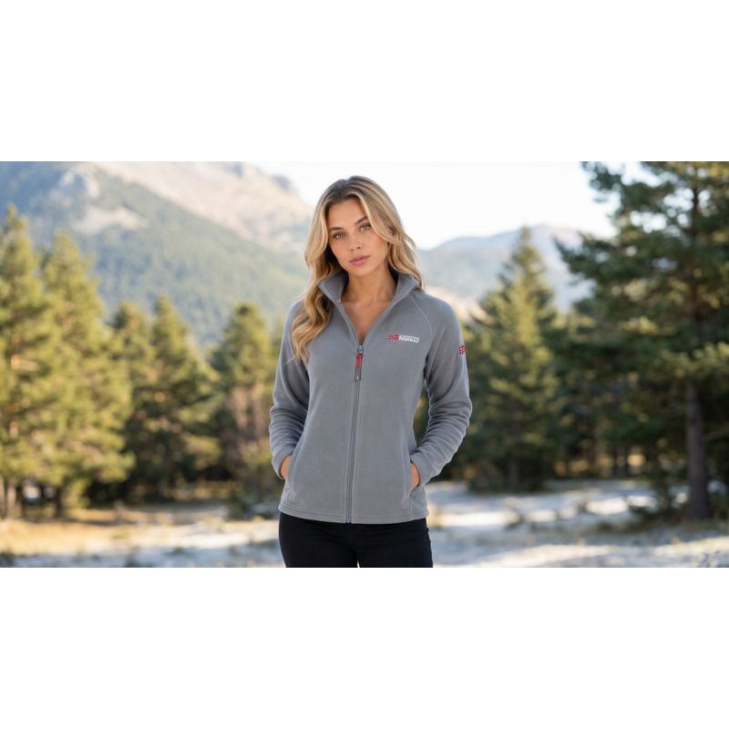 Geographical Norway TUG FZ DARK GREY DB LADY 268 Women’s Fleece Jacket (WA1727F/GN-DARK GREY)