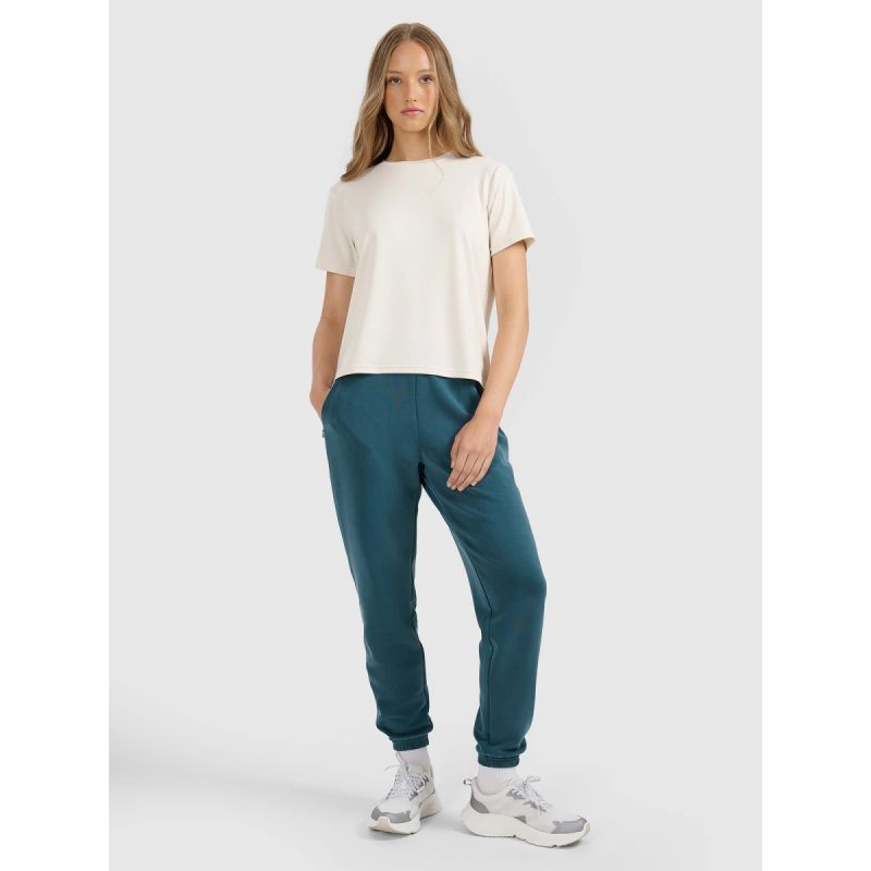 Women's ribbed knit t-shirt with modal 4F 4FRAW25TTSHF3282-12S *Kategoria tymczasowa Your Sports Performance