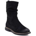Women's insulated ankle boots with a ruffled upper, black M.Daszyńskie SA296-5