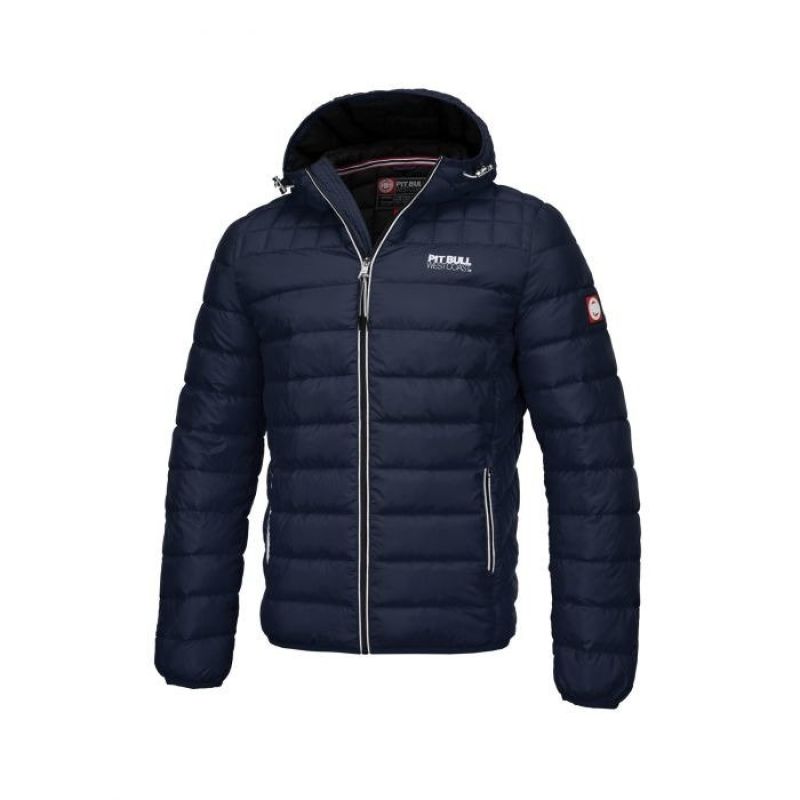 Pit Bull West Coast Padded Seacoast Men's Winter Jacket Navy Blue with Hood Odzież/Odzież na co dzień Your Sports Performance