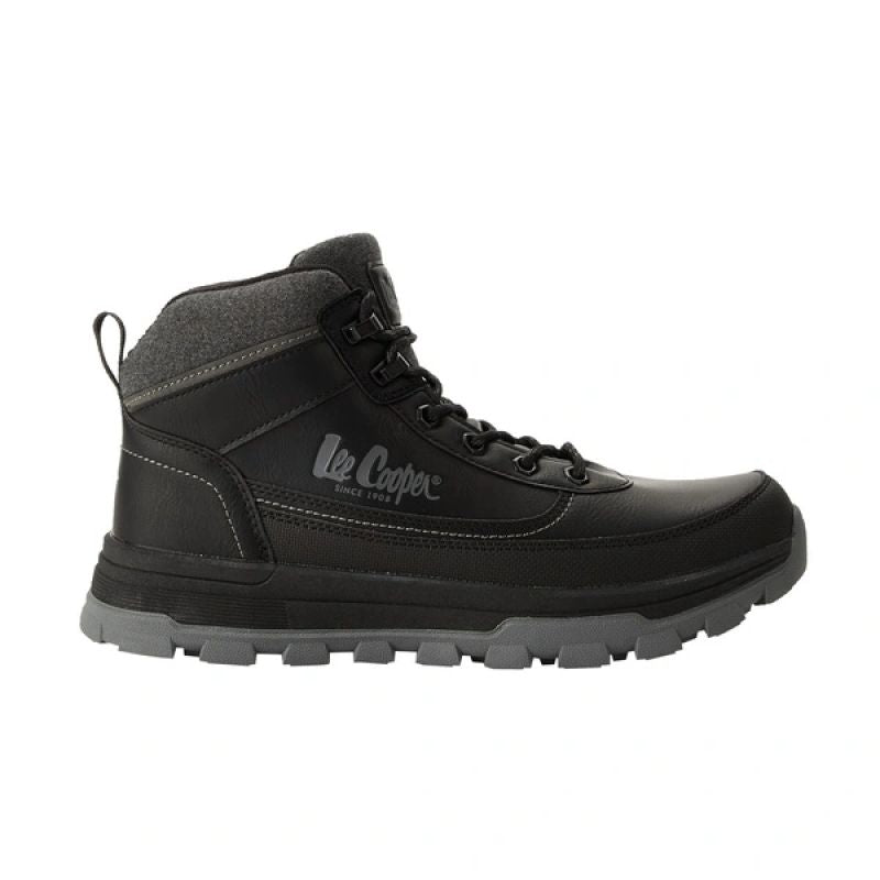 Lee Cooper men's winter sports shoes, black insulated ankle boots
