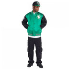 Mitchell & Ness NBA Boston Celtics Primetime Heavyweight Satin Jacket Vintage Logo Celtics M JK8453-BCEKYGN Clothing/Lifestyle/Mitchell & Ness Your Sports Performance