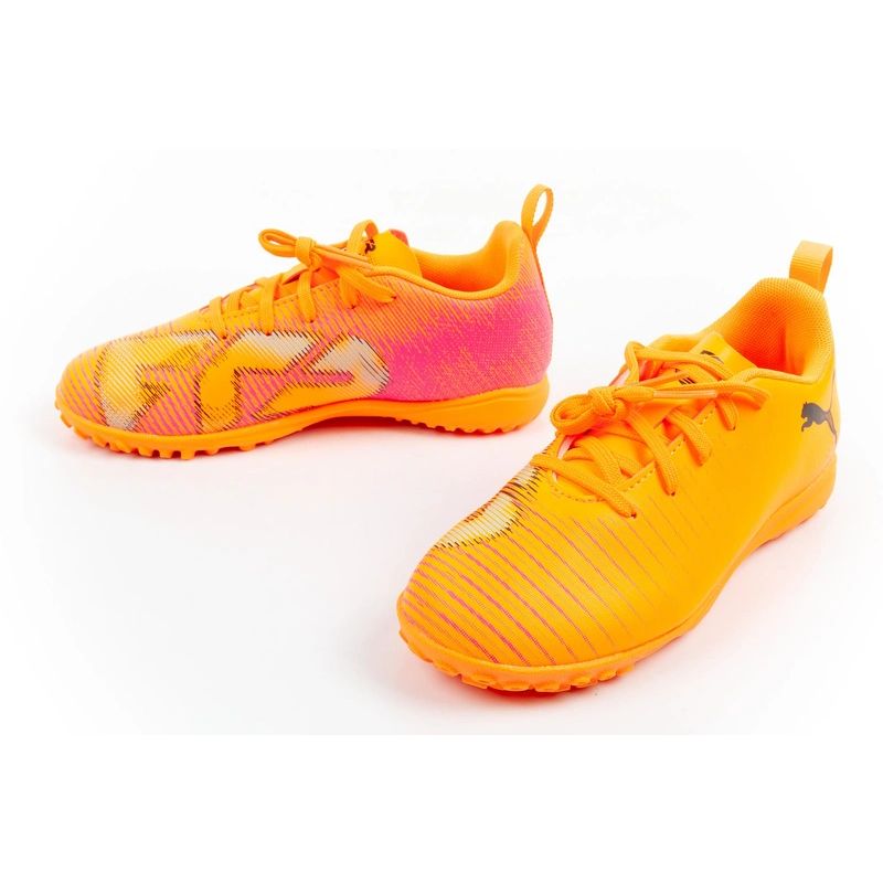 Puma Future 8 Play TT children's turf sports shoes, orange Puma