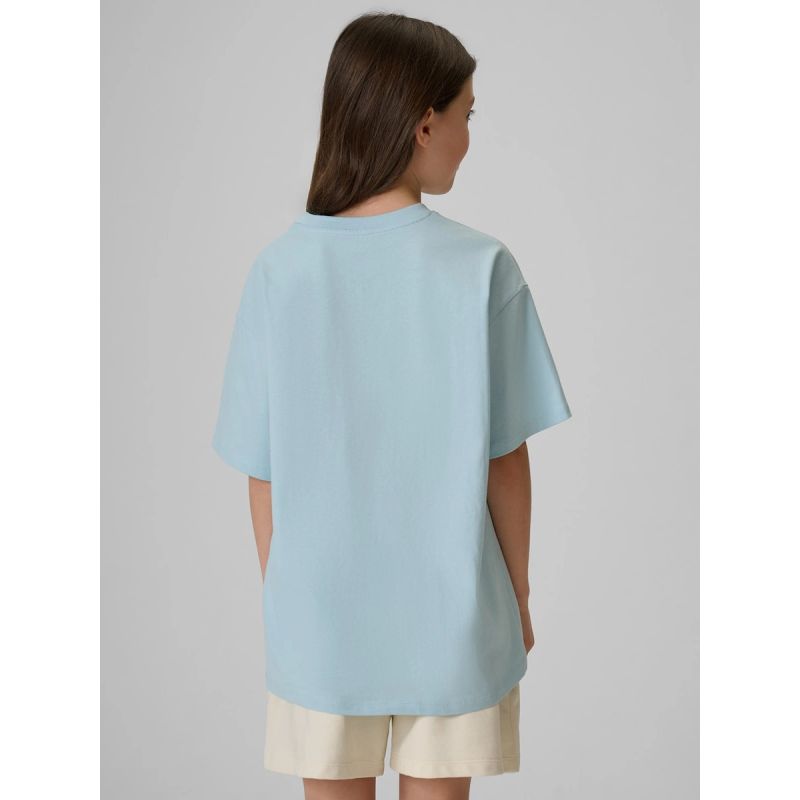Girls' loose plain T-shirt 4F 4FJRSS26TTSHF3984-33S