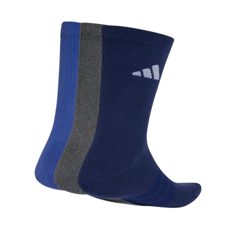 Adidas Cushioned Sportswear Crew 3P Socks Navy, Gray, Blue KQ6762
