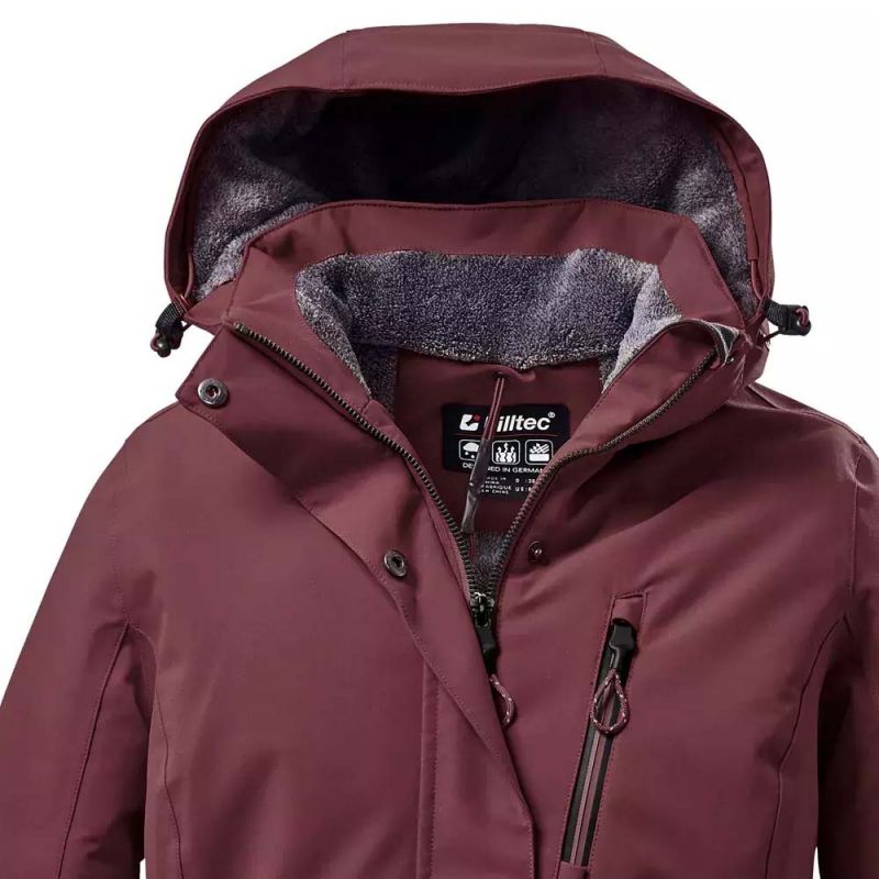 Killtec KOW 170 WMN JCKT women's hooded coat burgundy (38030/445) In preparation Your Sports Performance