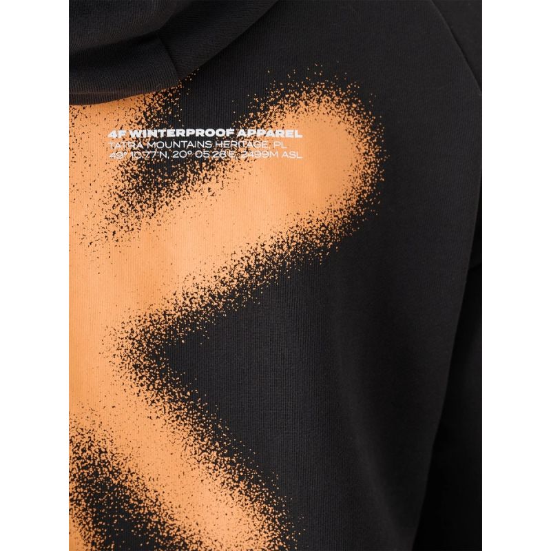 Men's sweatshirt with hood, open, 4F 4FRAW24TSWSM2072-20S 4f