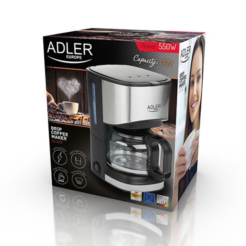 Adler AD 4407 drip coffee maker (550W; black) AGD - Produkty/Ekspresy do kawy Your Sports Performance