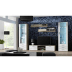 SOHO S1 display cabinet, Sonoma oak/gloss white Bufety i witryny/Bufety i witryny na drewnianej podstawie Your Sports Performance