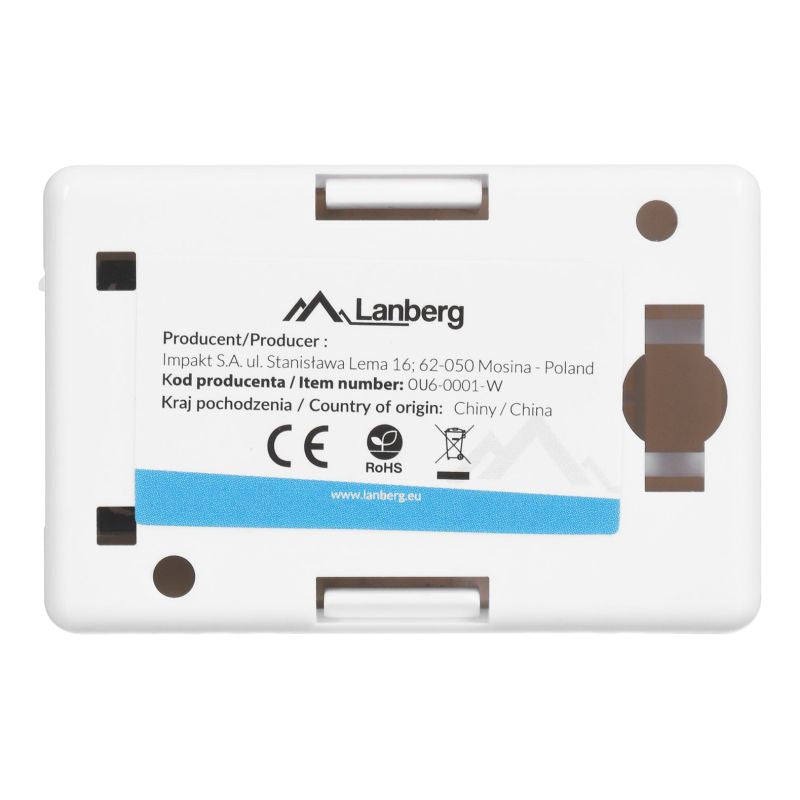 Lanberg OU6-0001-W surface-mounted socket (RJ-45; cat. 6; UTP; white) Kable, gniazda i wtyki/Puszki wyposażone Your Sports Performance