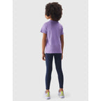 Girls' elastic cotton leggings 4F Junior 4f