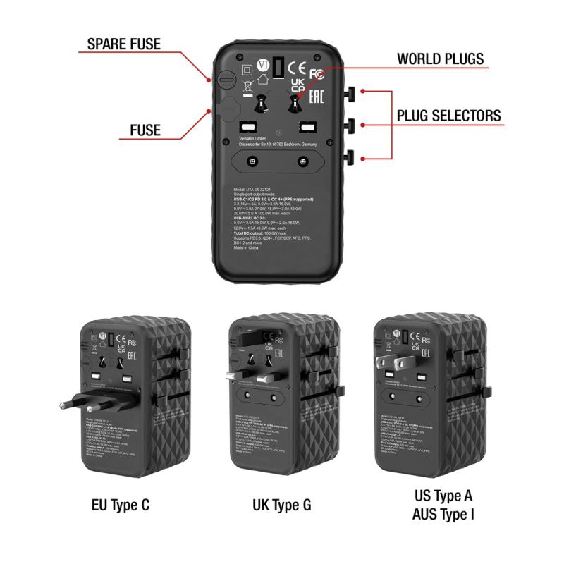 Verbatim UTA-06 Black Inner Kable i adaptery/Adaptery, przejściówki Your Sports Performance