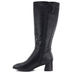 Black Sergio Leone KZ-31-S women's leather high-heeled boots