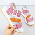 Rieker W2950-31 Women's Pink Leather High Heel Sandals Footwear Your Sports Performance