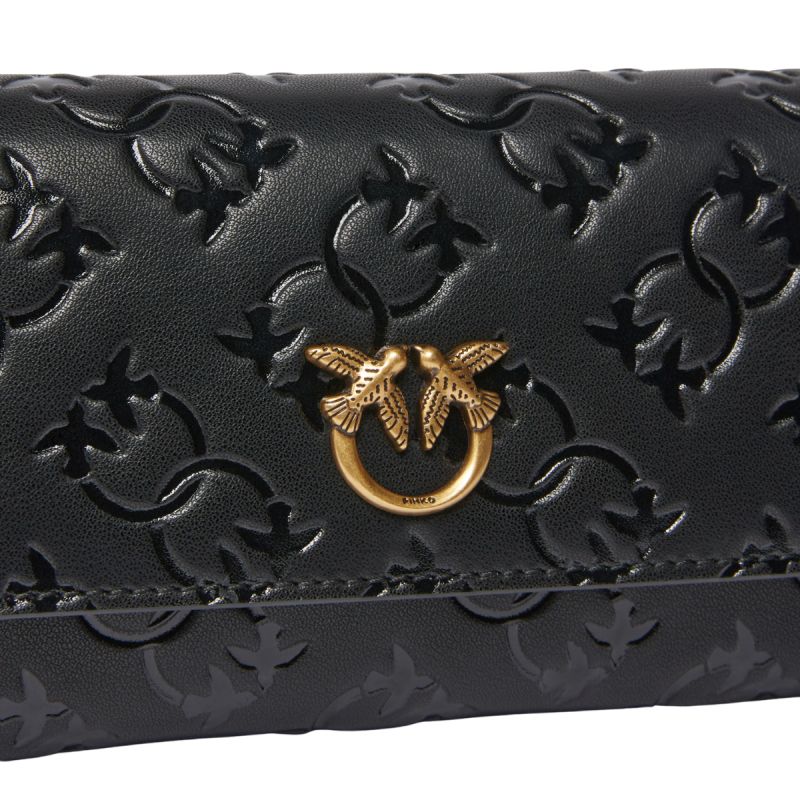 Pinko Love Tiny Birds Women's Leather Wallet C Monogram Black - 103765A1YB-Z99Q Akcesoria i sprzęt koszykarski/Torby i plecaki Your Sports Performance