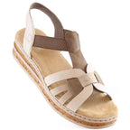Rieker W RKR505A comfortable wedge sandals beige Footwear/Outdoor/Rieker Your Sports Performance