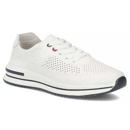 Women's leather openwork shoes, white Filippo DP7608/26 WH Filippo