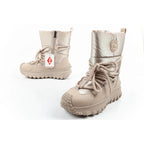 Lee Cooper women's winter trekking sports shoes, insulated, beige, natural leather Lee Cooper