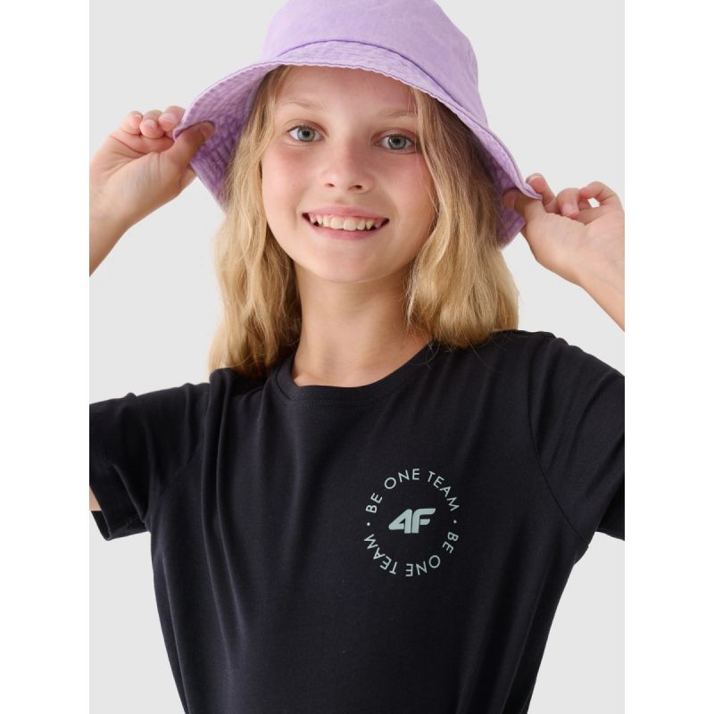 Girls' printed T-shirt 4F Junior 4FJRAW24TTSHF2276-20S *Kategoria tymczasowa Your Sports Performance