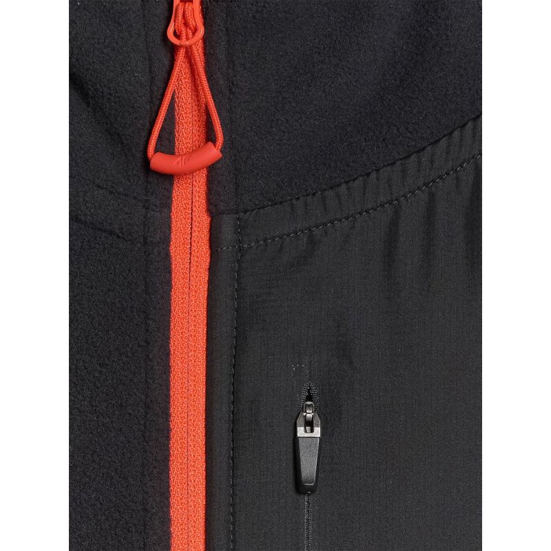Polartec regular men's fleece with stand-up collar 4F 4FWAW25TFLEM333-020S 4f