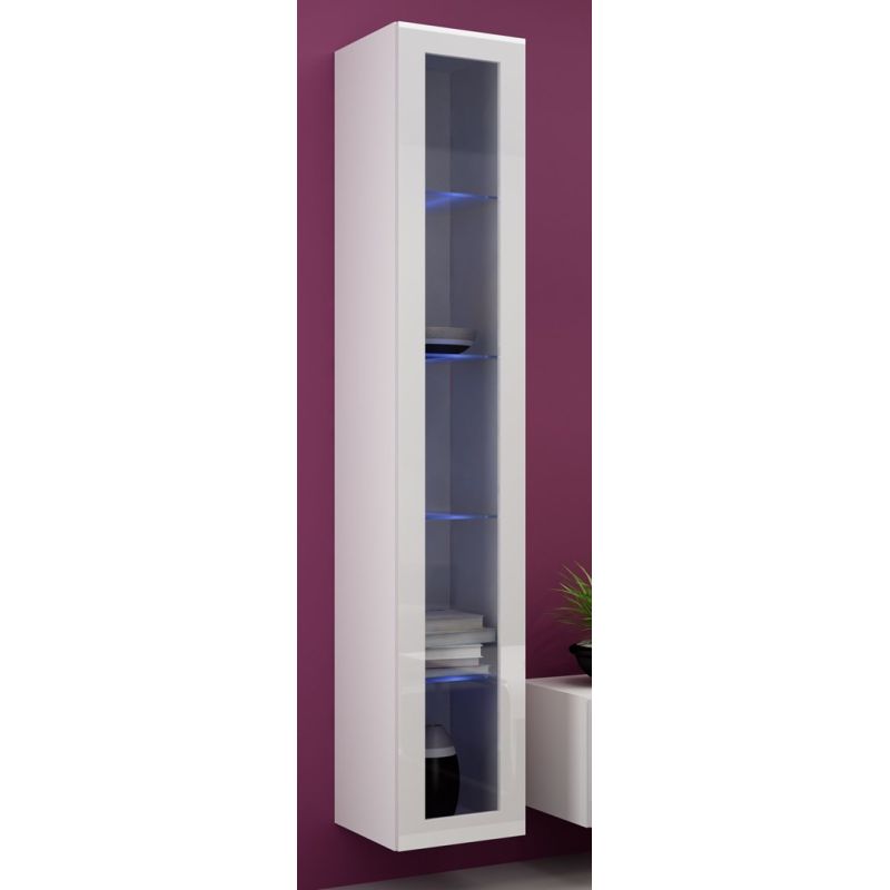 VIGO glass display cabinet '180' 180/40/30 white/white glazed Bufety i witryny/Bufety i witryny na drewnianej podstawie Your Sports Performance