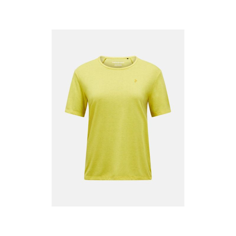 Women's PEAK PERFORMANCE W Wool-Blend Shortsleeve T-shirt, yellow