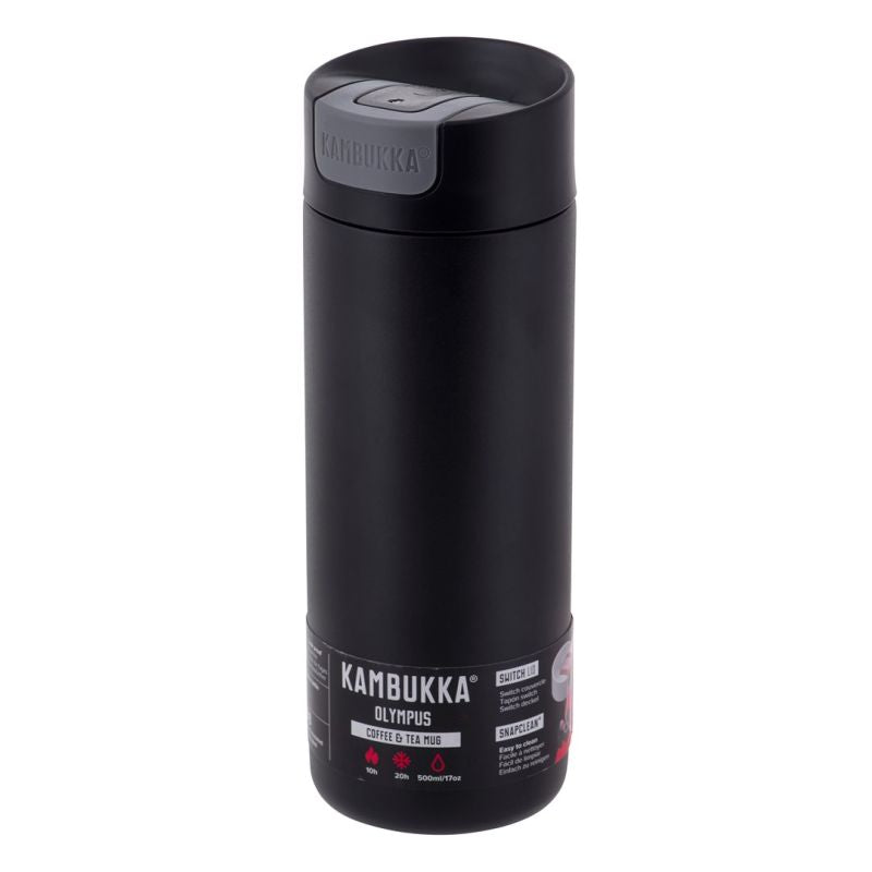 Kambukka Olympus Thermal Mug 500ml, Matte Black AGD - Produkty/Termosy i kubki termiczne Your Sports Performance