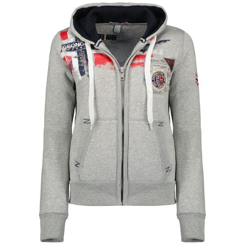 Geographical Norway Fespote Lady 100 Distri W sweatshirt WU8015F/GN B-Grey7 Clothing/Outdoor/Geographical Norway Your Sports Performance