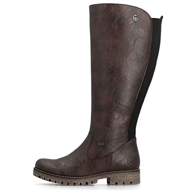 Rieker 78554-25 waterproof, insulated, brown rubber boots