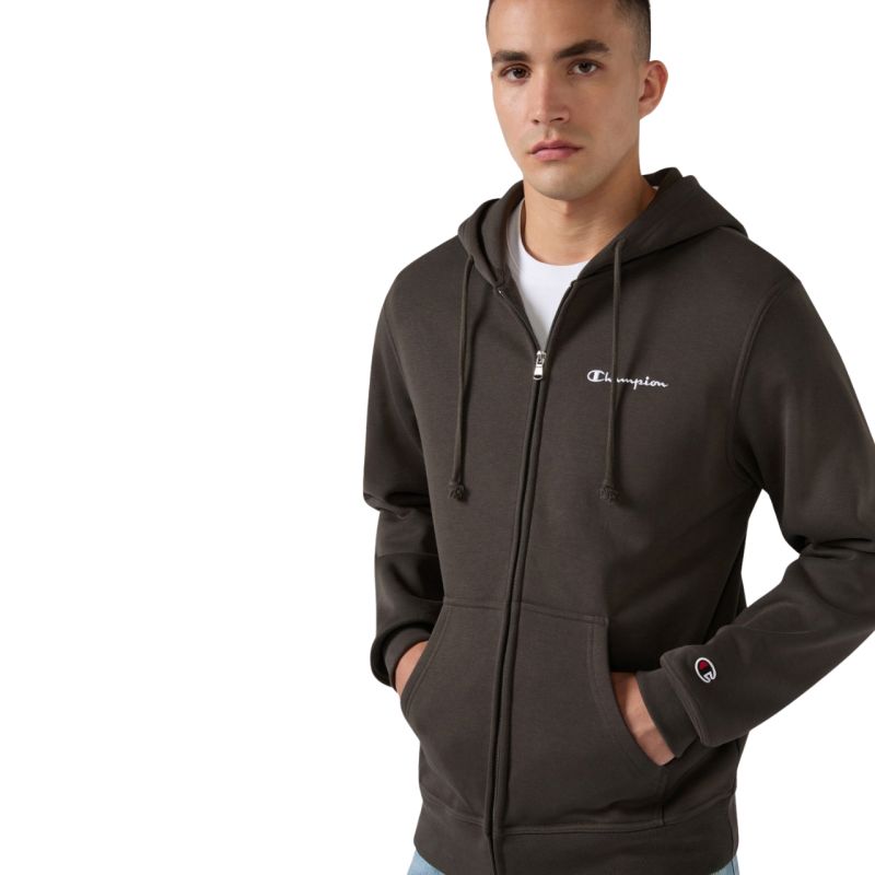 Men’s Champion Hooded Full Zip Sweatshirt, brown, 221794 GS509