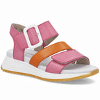 Rieker W2950-31 Women's Pink Leather High Heel Sandals Footwear Your Sports Performance