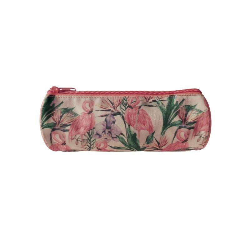 Incod School Pencil Case. Tube, Retro Flamingos School Bag - 0106-0100 Akcesoria i sprzęt koszykarski/Saszetki, nerki Your Sports Performance