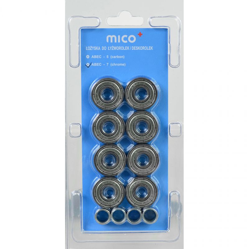 Mico ABEC-7 chrome bearing / 8pcs / Accessories/Skating/Rolki (pozostałe) Your Sports Performance