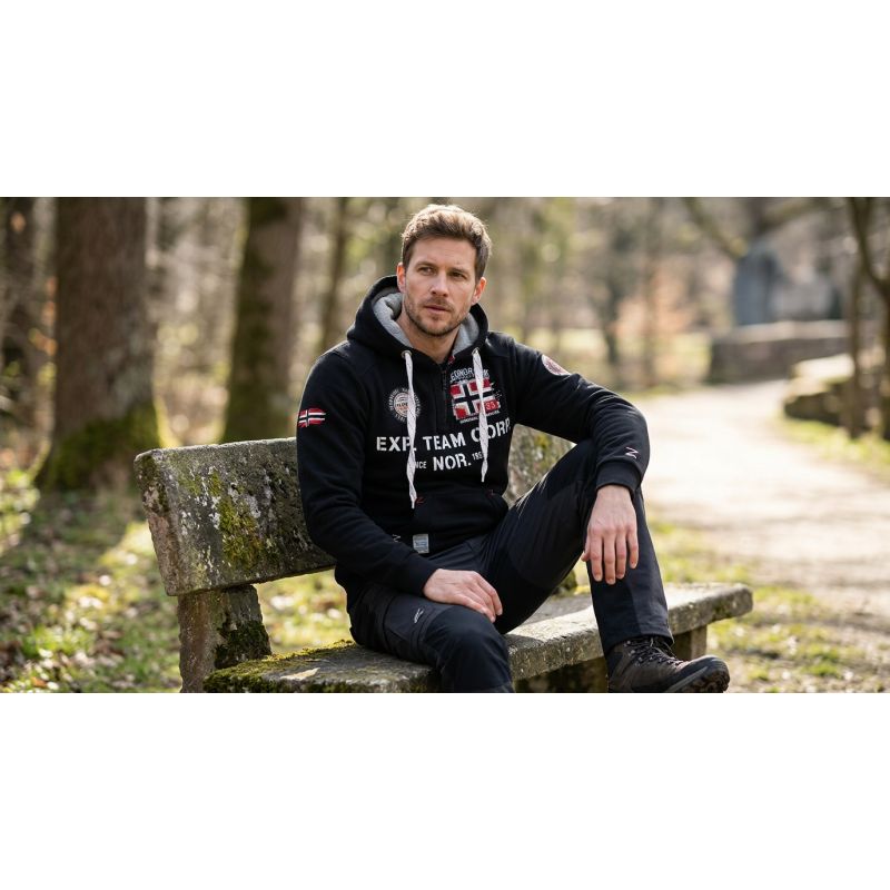 Men’s sweatshirt Geographical Norway GOPTAINE MEN 100 EO BS2 (WT1885H/GN-BLACK)