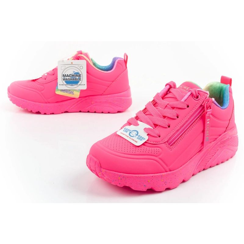 Skechers Uno Lite children's sports sneakers shoes, pink, comfortable Skechers