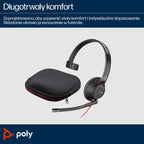 Poly Blackwire 5210 Monaural USB-C Headset +3.5mm Plug +USB-C/A Adapter (Bulk) Akcesoria GSM/Słuchawki przewodowe Your Sports Performance