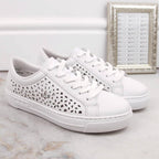 Rieker W RKR641 leather comfort shoes white