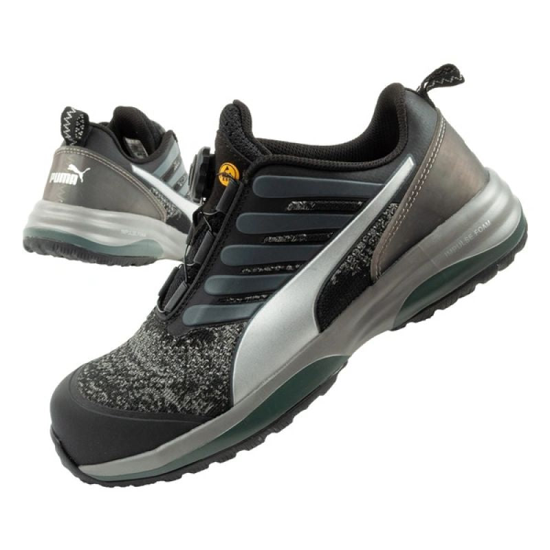 Puma Charge Black Disc Low S1P ESD HRO SRC Work Shoes Black BOA Puma
