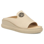 Women's beige leather wedge sandals Filippo DK7758 Filippo