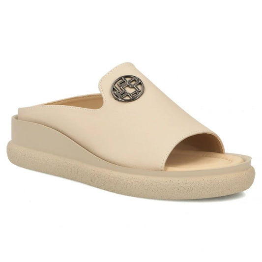 Women's beige leather wedge sandals Filippo DK7758 Filippo