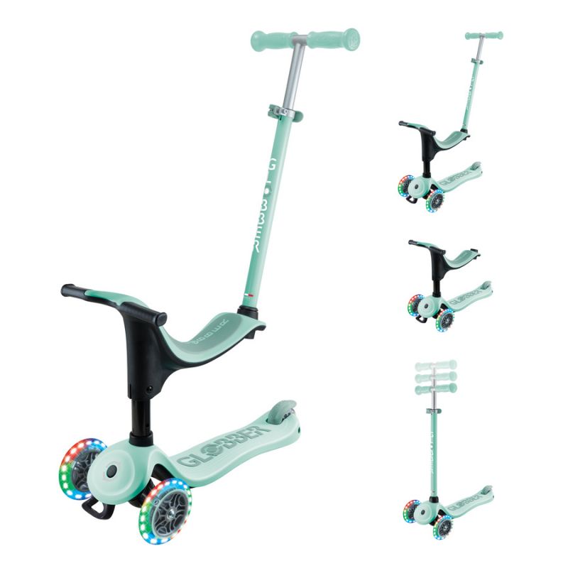 Scooter with seat GO•UP SPORTY LIGHTS (452-706-4 S) Accessories/Skating/Hulajnogi/Traditional/For kids/Globber Your Sports Performance