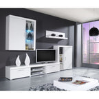 SAMBA hanging display cabinet (Unit 4) white/white gloss Bufety i witryny/Bufety i witryny na drewnianej podstawie Your Sports Performance