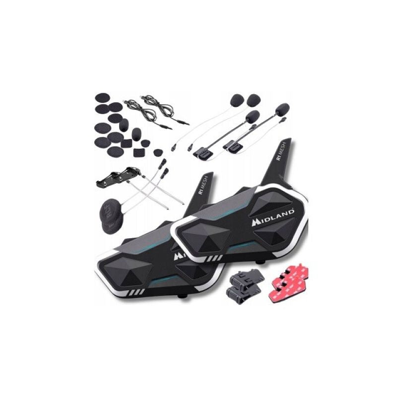 Midland R1 MESH TWIN motorcycle intercom for 2 helmets In preparation Your Sports Performance