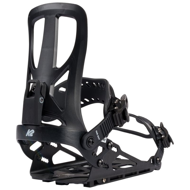 FAR OUT black snowboard bindings