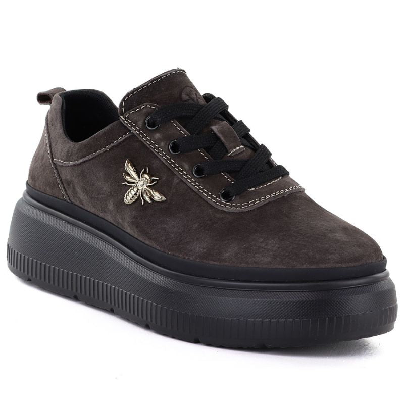 Women's brown leather platform shoes Vinceza 41523 Vinceza